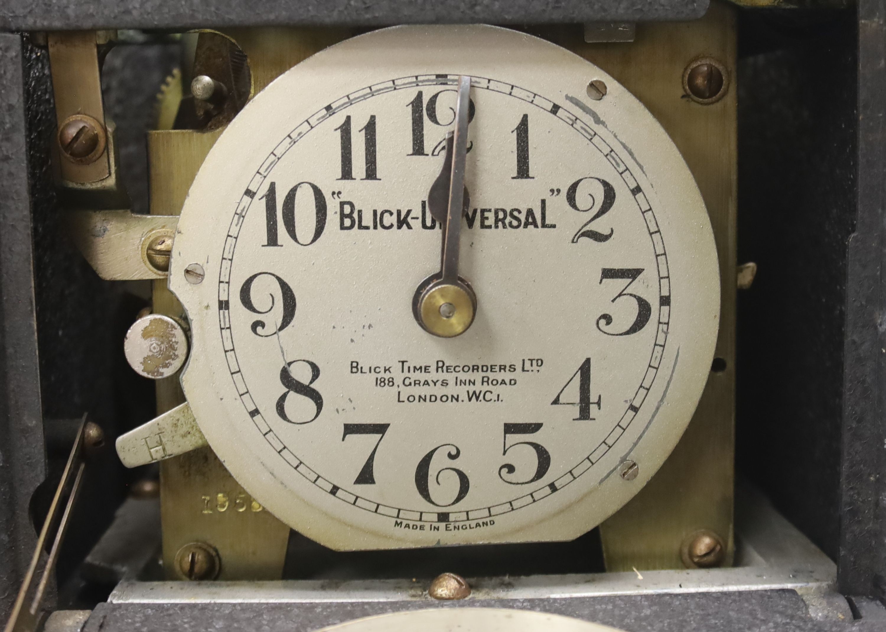 A Blick Universal time recorder clock